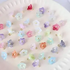 11 _ アクセサリー パーツ コネクト ハンドメイド 40個 まとめ売り　花