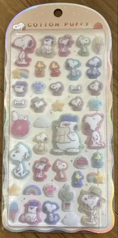 【新品】 スヌーピー コットンパフィーシール