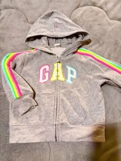 GAP カラフル　ストライプ パーカー　ネオン