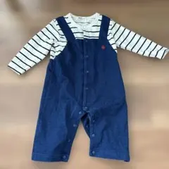 バースデイ　POLO Baby ネイビー ストライプ ロンパース 70