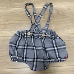 チェック柄ロンパース かぼちゃパンツ　70〜90