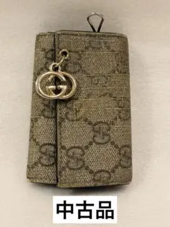 GUCCI キーケース GGスプリーム 5連 カーキベージュ