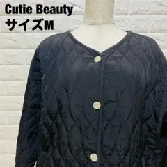 Cutie Beauty キルティングジャケット M 黒 ボタン 美品【828】