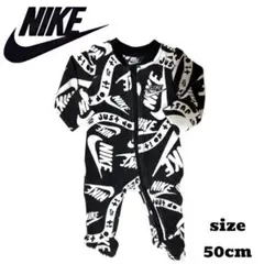 M*ろ様 NIKE 総柄 ベビー ロンパース カバーオール 50cm