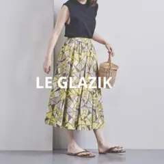 LE GLAZIK ルグラジック バティック フレアスカート 総柄 イエローのサムネイル