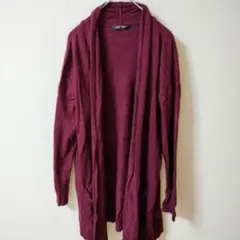 cyrus バーガンディ 長袖カーディガン【F】 羽織り