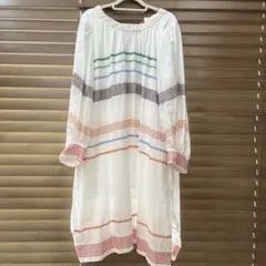 最終値下げ　MILKFED. ミルクフェド 刺繍　ストライプワンピースのサムネイル