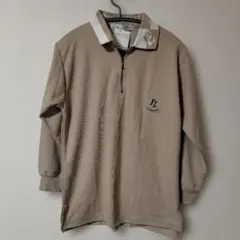 【新品】Timothy 長袖ポロシャツ　Mサイズ ベージュ