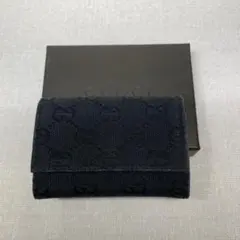 GUCCI GGキャンパス　ブラック コインケース