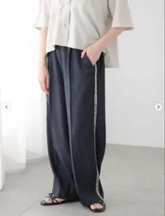 Techichi サイドライン ストレートパンツ