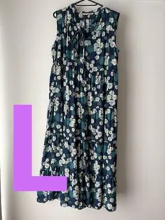 ユニクロ×PAUL&JOE ティアードワンピース（ノースリーブ）ネイビー