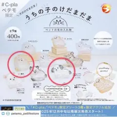 うちの子のけだまだま　犬　ガチャガチャ　3個セット