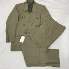 ★未使用★ダブル スーツ セットアップ ベージュ 90s ビンテージ オマケ付き