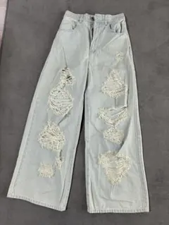 One afterAnotherダメージ デニム Sサイズ 美品