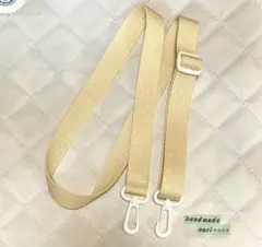 2.5幅 ショルダーストラップ　アイボリー 白プラスチック製金具