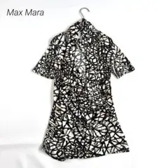 【マックスマーラ】M 半袖 チュニック 総柄 カットソー ストール付き　白タグのサムネイル
