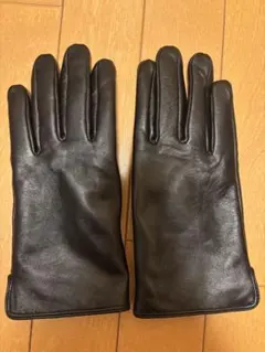 羊革 手袋 スマホ対応 裏地付き ブラック Sサイズ レザーグローブ