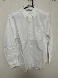 ユニクロ　オックスフォード地の長袖シャツホワイト ボタンダウンシャツ　Ｌ