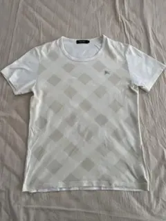 バーバリーTシャツ メンズ ベージュチェック柄