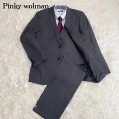 【極美品】Pinky wolman メンズビジネススーツ A7 3ピース パンツウォッシャブル】スーツ Pinky Wolman 通年 1207753196 | スーツ