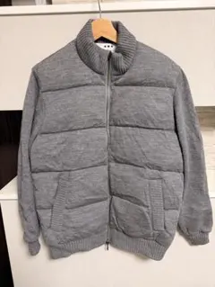 three dots グレー ニットジャケット 36