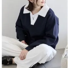 Te chichi ラガーニット 2026 springカタログ掲載　ネイビー