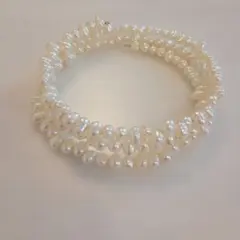パール　ブレスレット　天然真珠　バングル