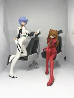 【GIrl with Chair 綾波レイ アスカ】プレミアムフィギュア