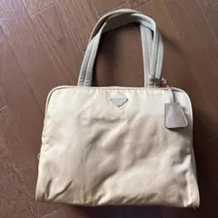 あみりん様専用　プラダ　ゴールド　ナイロン トートバッグ 中型　BR0144