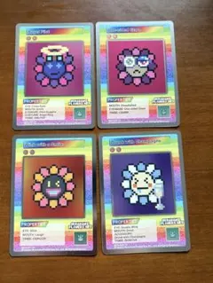 村上隆 MURAKAMI.FLOWERS NFT トレカ 4枚セット