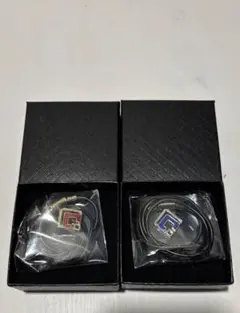 ネックレス 2個セット 黒 赤 青