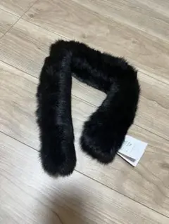 ALIZE ラビットファー マフラー ブラック