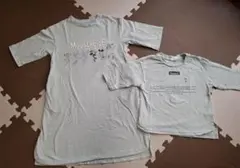 BREEZE☆お揃いコーデに！ミッキーマウス柄七分袖ワンピース& 七分袖Tシャツ