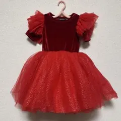 ROCKYOURKID 赤いフリルドレス 3歳用　秋