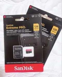 SanDisk Extreme PRO 128GB microSDカード 2個