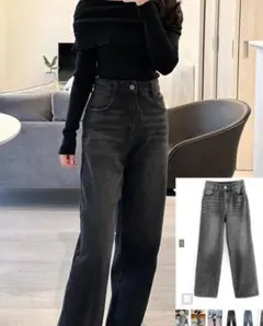 GRL グレイル　cu468 黒デニム