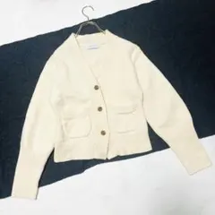 ADAM ET ROPE' | ウール　カシミヤ混　カーディガン　Vネック