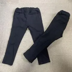 ブランシェス　ストレッチパンツ　二枚セット　黒　ブラック　100
