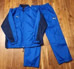 プーマ ブルー 上下セット サイズL フード付き スポーツウェア