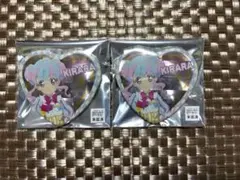 完売品】【最安値】アイカツスターズ 花園 きらら ハート缶バッジ 2点