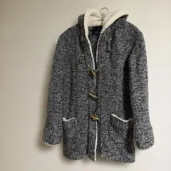 Zara Knit ダッフルニットコート グレー M