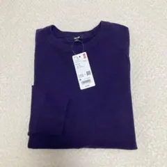 【未使用】ユニクロ・ウォッシャブルコットンブレンドクルーネックセーターＭ