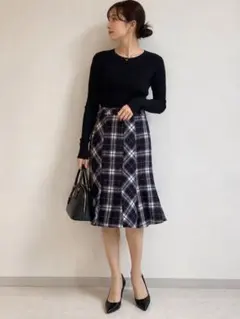 BURBERRY LONDON ノバチェック マーメイド フレアスカート Lのサムネイル