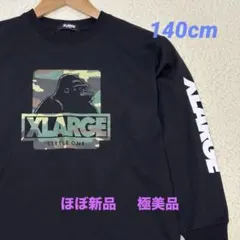 XLARGE カモフラージュロゴ 長袖カットソー黒