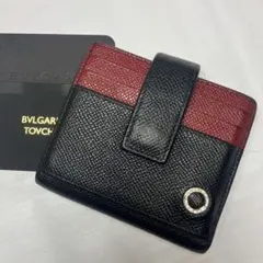 ブルガリ✨ビーゼロワン バイカラー カードケース 折り財布 名刺入れ 本革