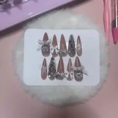 【現品】 ネイルチップ ワンホン スナ系 ちゅるん