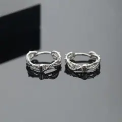 ♥️特別価格♥️ユニセックス　ピアス　シルバー　ストリート　フープ　棘　韓国