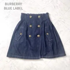 美品✨BURBERRY BLUE LABEL デニムミニスカート 金釦　Y2K