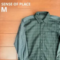 SENSE OF PLACE 長袖シャツ チェック柄 グレー