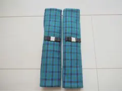 ハンドメイド ♡ ファミリアチェック 青 ベビーカーベルトカバー